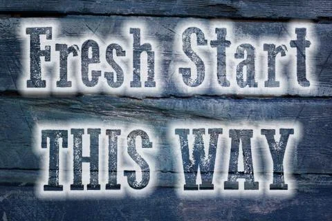 Fresh start this way concept Stock Illustration