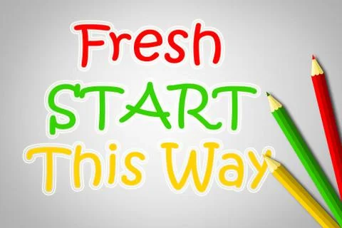 Fresh start this way concept Stock Illustration