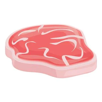 Fresh steak icon cartoon vector. Pork meat Stock Illustration