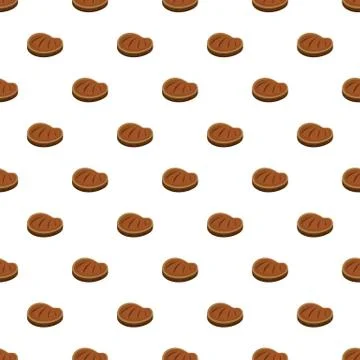 Fresh steak pattern seamless vector Stock Illustration