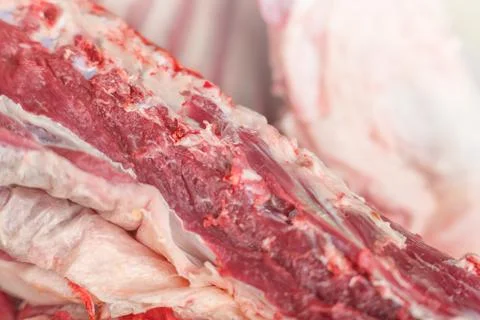 Fresh steamed meat for the celebration of Eid al-Adha Stock Photos