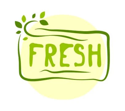 Fresh sticker Stock Illustration