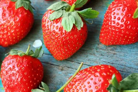 Fresh strawbarries closeup Stock Photos