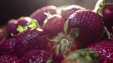 Fresh Strawberries for breakfast Stock Footage 62908816