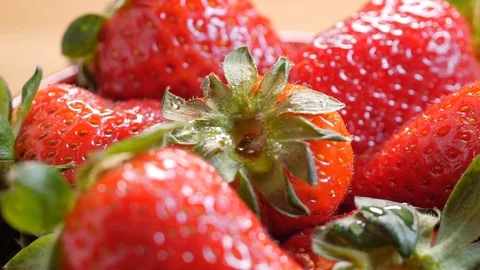 Fresh strawberries close up background 3 Stock Footage 107214814