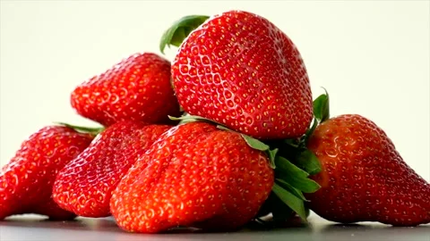 Fresh Strawberry Close-Up Rotating 스톡 동영상 233910934