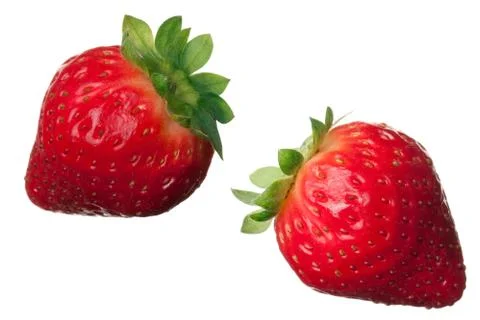 Fresh strawberry isolated Stock Photos