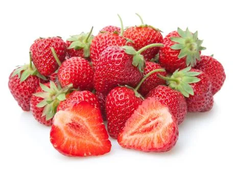 Fresh strawberry isolated on white. Stock Photos