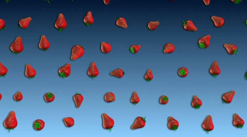Fresh Strawberry Loop Stock Footage 25138177