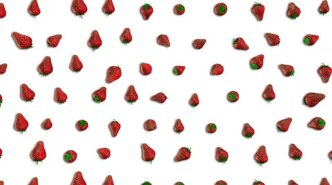 Fresh Strawberry Loop Stock Footage 25188592