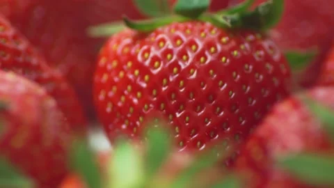 Fresh strawberry rotate. Stock Footage 130423808