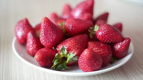 Fresh strawberry on the table Video stock 59975353