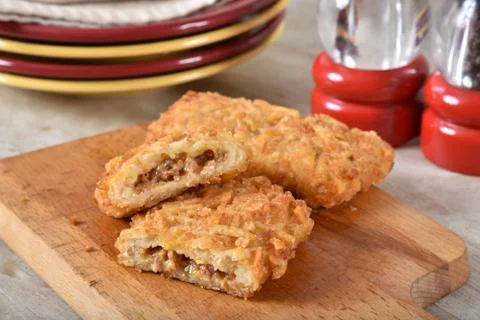 Fresh stuffed hashbrowns Stock Photos