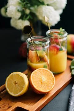 FRESH SUMMER COCKTAIL Stock Photos