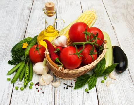 Fresh summer vegetables Foto stock