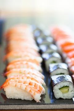 Fresh sushi Stock Photos