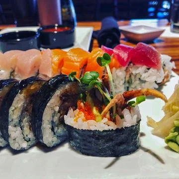 Fresh sushi roll Stock Photos