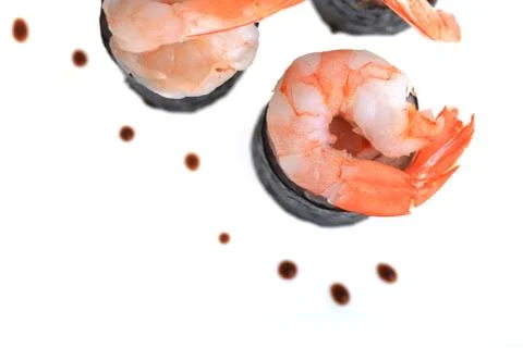 Fresh sushi rolls Stock Photos