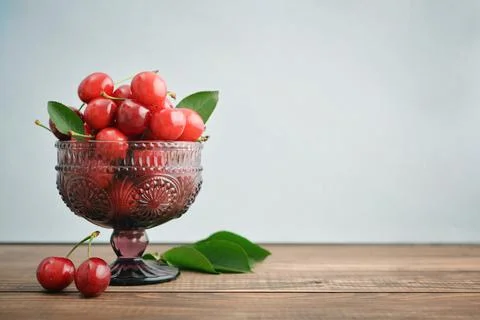 Fresh sweet cherries Stock Photos