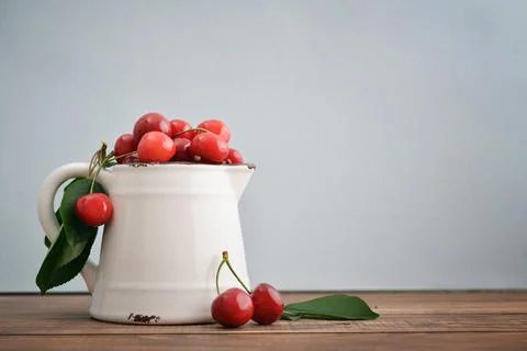 Fresh sweet cherries Stock Photos