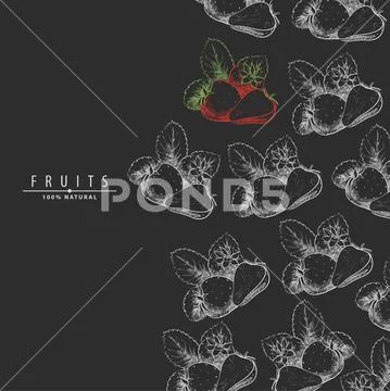 Fresh sweet strawberry illustration Stock Illustration