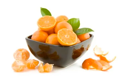 Fresh tangerines Stock Photos
