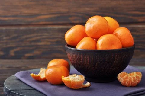Fresh tangerines Stock Photos