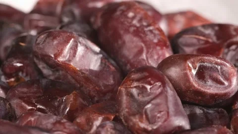 Fresh, tasty dates rotating slowly Stock-Footage 166387207