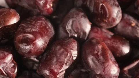 Fresh, tasty dates rotating slowly Stock Footage 166388818