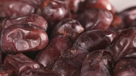 Fresh, tasty dates rotating slowly Stock Footage 166389127