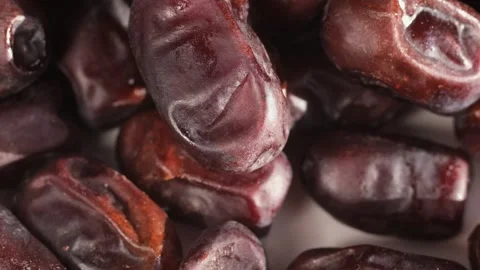 Fresh, tasty dates rotating slowly Stock Footage 166390073