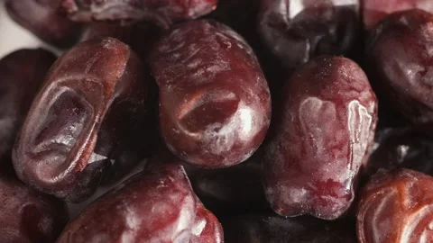 Fresh, tasty dates rotating slowly Stock Footage 166390146