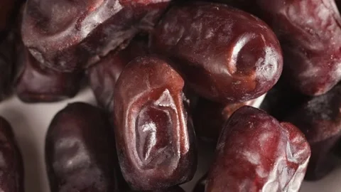Fresh, tasty dates rotating slowly Stock Footage 167121366