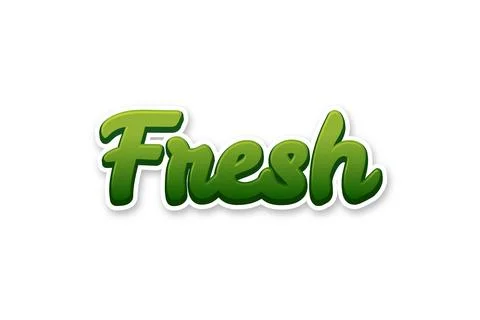 Fresh text effect Stock Illustration