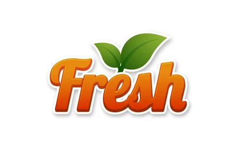 Fresh text effect Stock Illustration