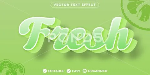 Fresh Text Effect,Fully Editable Font Text Effect: Graphic #247614161