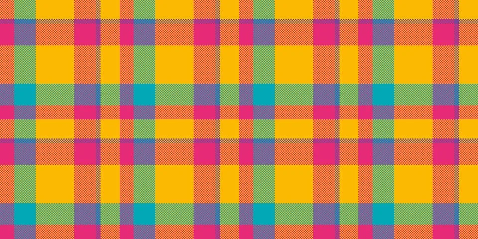Fresh textile check vector, merry pattern background seamless. Cowboy fabri.. Stock Illustration