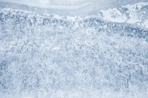 Fresh thin ice pattern, photo texture 스톡 사진