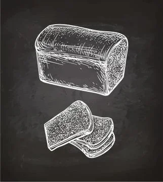 Fresh toast bread. Stock Illustration