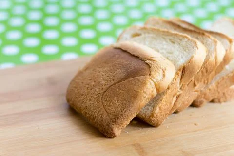 Fresh toast bread on the kitchen table Stock Photos