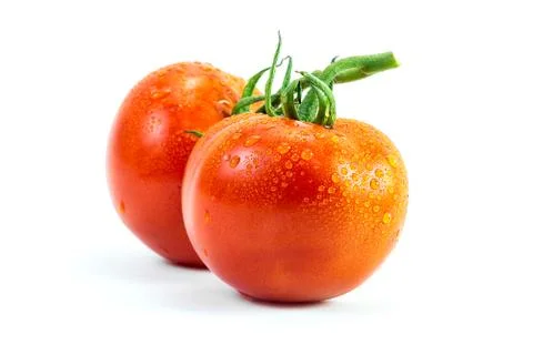 Fresh tomato with drop Stock Photos