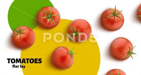 Fresh tomato isolated PSD Template