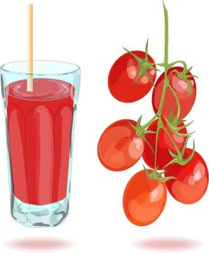 Fresh tomato juice isolated Stock Illustration