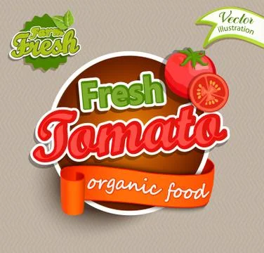 Fresh Tomato logo. Stock Illustration
