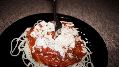 Fresh tomato pasta Stock Photos