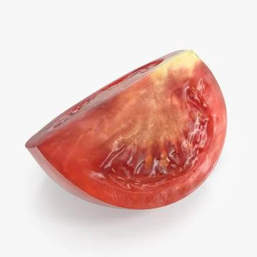 Fresh Tomato Quarter Sliced 3D Model