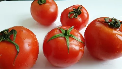 Fresh tomato is spinning Stock Footage 87203335