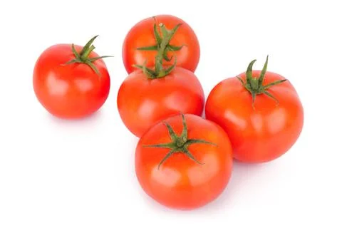Fresh tomato on white background Stock Photos