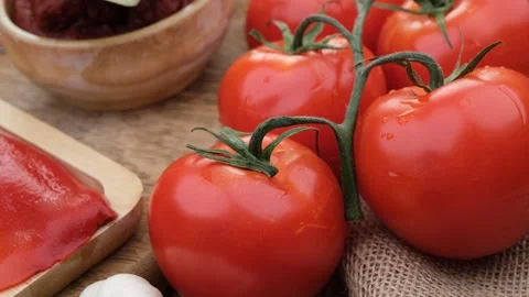 Fresh tomatoes close up Stock Footage 260163004