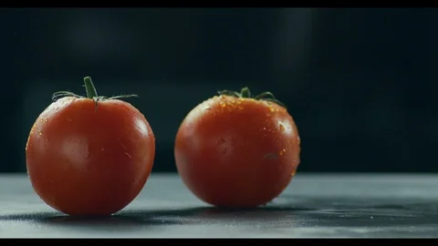 Fresh Tomatoes Falling Video stock 95680419